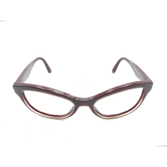 Prada VPR29R UAN-1O1 Dark Red Burgundy Cat Eye Eyeglasses Frames 54-17 140 Italy - Picture 2 of 12